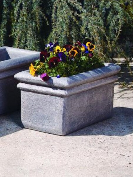 Double Rim Rectangle Box Planter Small Great for Window sills Concrete